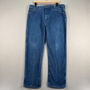 Vintage Wrangler Jeans Mens 36x30 Blue Medium‎ Wash Straight Leg USA Denim 13MWZ